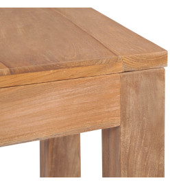 Table console Bois de teck et finition naturelle 110 x 35 x 76 cm