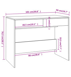 Bureau Chêne sonoma 101x50x76,5 cm Aggloméré