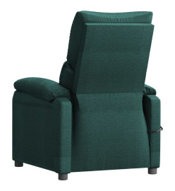 Fauteuil électrique de massage Vert foncé Tissu