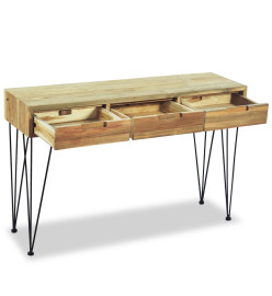 Table console 120 x 35 x 76 cm Teck massif