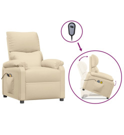 Fauteuil de massage Crème Tissu