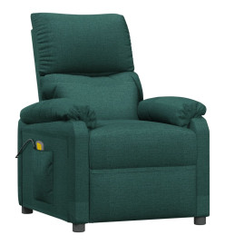 Fauteuil de massage Vert foncé Tissu