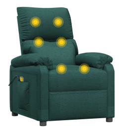 Fauteuil de massage Vert foncé Tissu