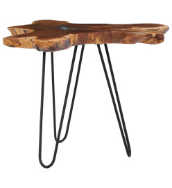 Table basse 70 x 45 cm Bois de teck massif et polyrésine