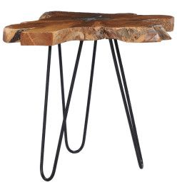 Table basse 70 x 45 cm Bois de teck massif et polyrésine