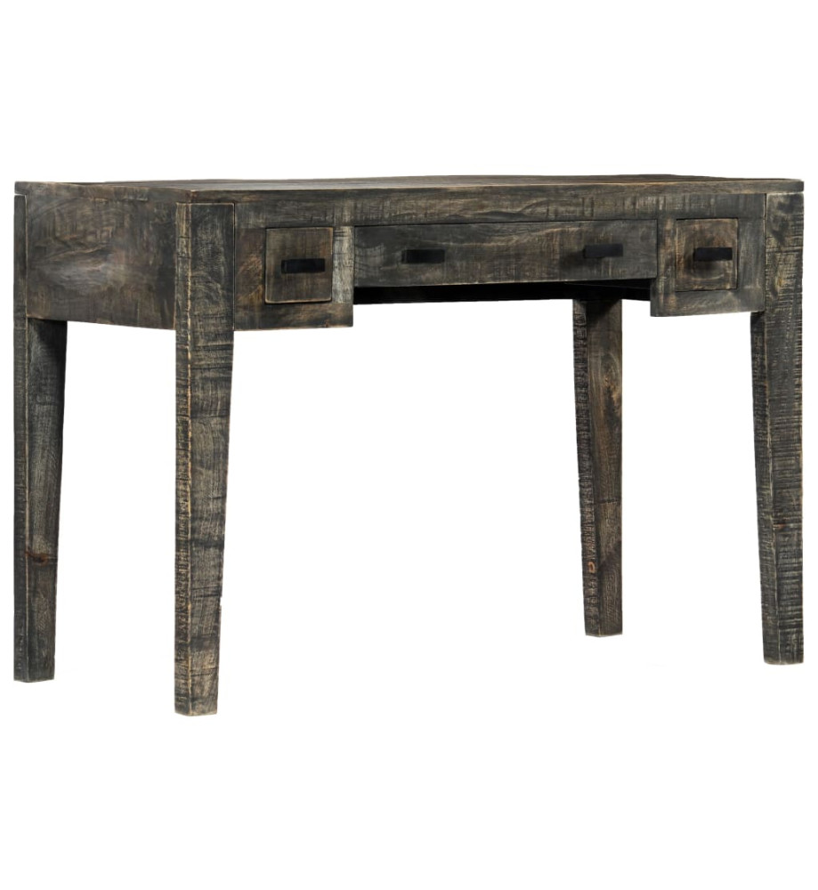 Bureau Noir 110 x 50 x 75 cm Bois de manguier massif