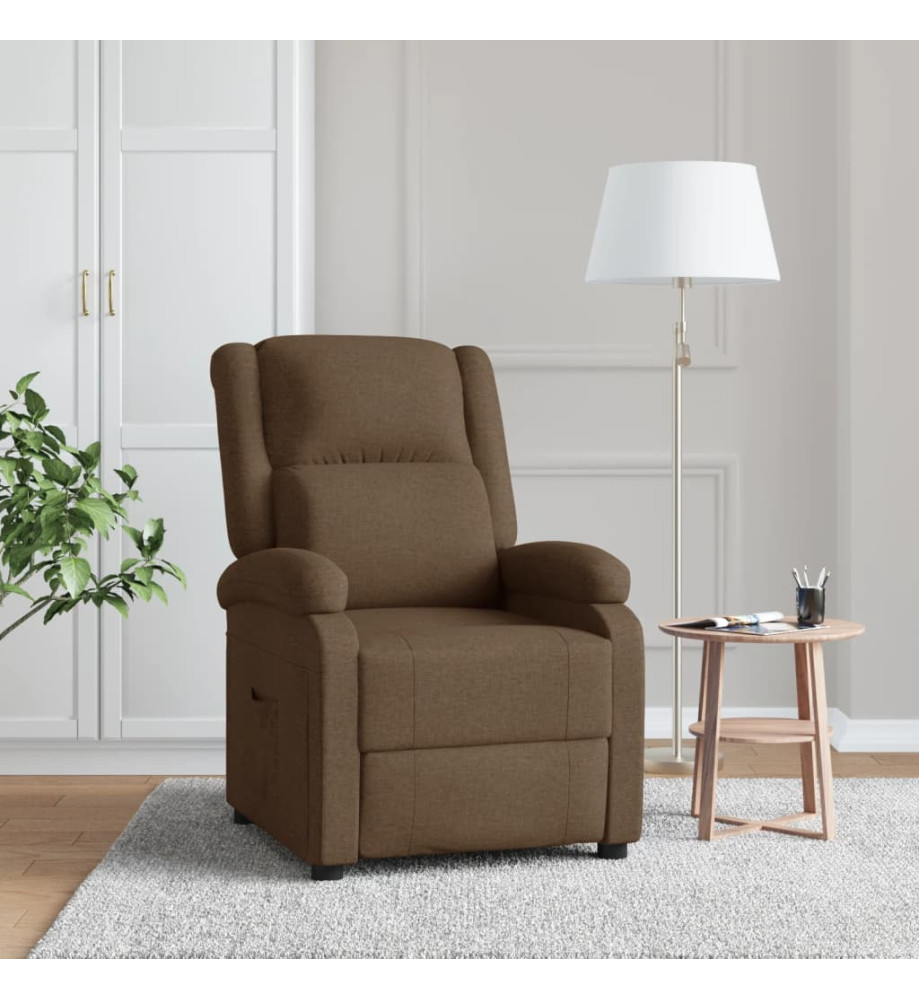 Fauteuil inclinable Marron Tissu