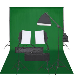 Kit de studio photo avec éclairage et toile de fond