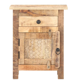 Table de chevet 40x30x50 cm Bois de manguier brut