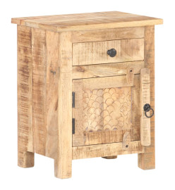 Table de chevet 40x30x50 cm Bois de manguier brut