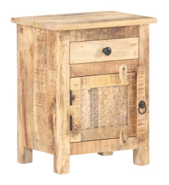 Table de chevet 40x30x50 cm Bois de manguier brut