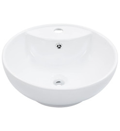 Lavabo avec trop-plein 46,5 x 18 cm Céramique Blanc