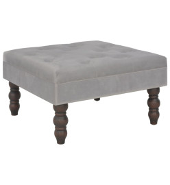 Tabouret Gris foncé 60x60x36 cm Velours