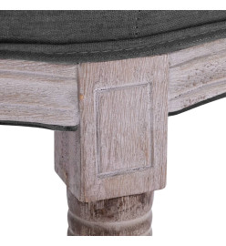 Banc Lin Bois solide 150x40x48 cm Gris foncé