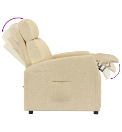 Fauteuil inclinable Crème Tissu