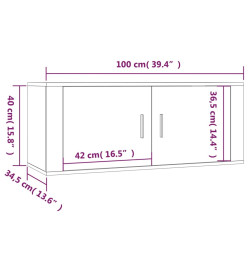 Ensemble de meubles TV 3 pcs Blanc brillant Bois d'ingénierie