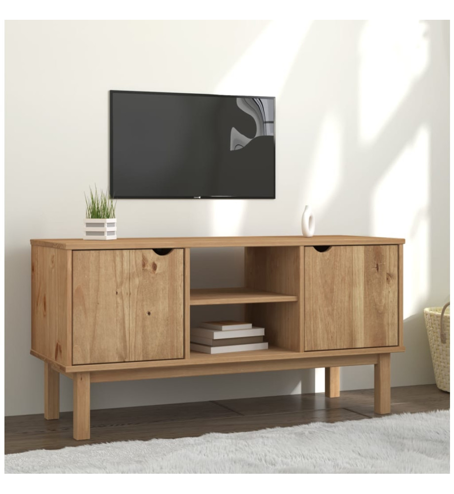 Meuble TV OTTA 113,5x43x57 cm Bois de pin massif