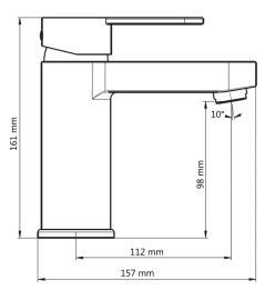 SCHÜTTE Mitigeur de lavabo ELEPHANT noir mat