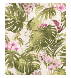 DUTCH WALLCOVERINGS Papier peint Paradiso Vert et rose