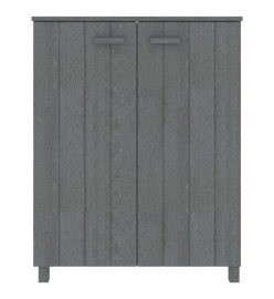 Armoire à chaussures HAMAR Gris foncé 85x40x108 cm Pin massif