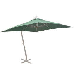 Parasol 300 x 300 cm Poteau en Aluminium Vert