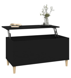 Table basse Noir 90x44,5x45 cm Bois d'ingénierie