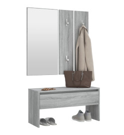 Ensemble de meubles de couloir Sonoma gris Bois d'ingénierie