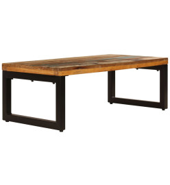 Table basse 100x50x35 cm Bois de récupération solide et acier