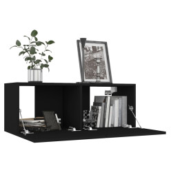 Ensemble de meubles TV 6 pcs Noir Aggloméré