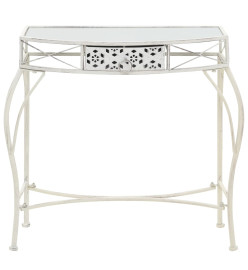 Table d'appoint Style français Métal 82 x 39 x 76 cm Blanc