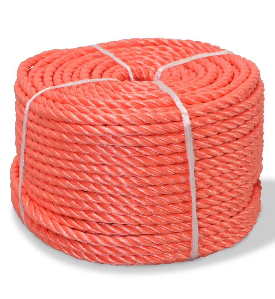 Corde torsadée Polypropylène 14 mm 100 m Orange