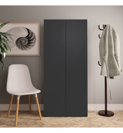 Armoire à chaussures Gris 80 x 35,5 x 180 cm Aggloméré