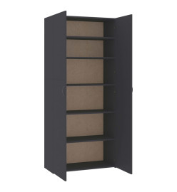 Armoire à chaussures Gris 80 x 35,5 x 180 cm Aggloméré