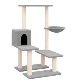 Arbre à chat avec griffoirs en sisal Gris clair 94,5 cm