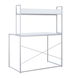 Bureau d'ordinateur Blanc 110x60x138 cm Aggloméré