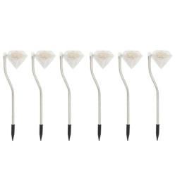 Lampes à LED solaires de jardin 6 pcs 9x7,8x29,5 cm