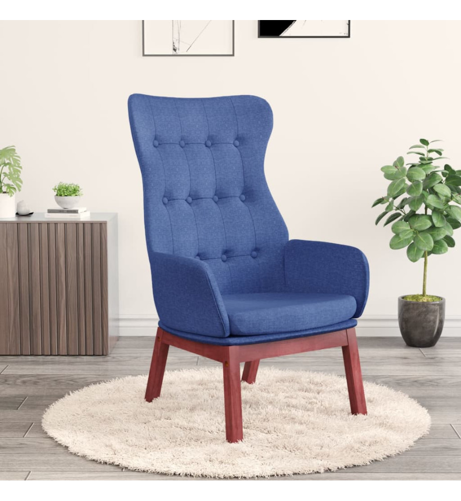 Chaise de relaxation Bleu Tissu