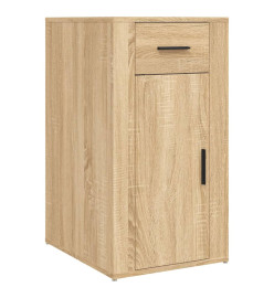 Bureau avec armoire chêne sonoma bois d'ingénierie