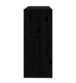 Bibliothèque/Séparateur de pièce Noir 80x30x71,5 cm Pin solide