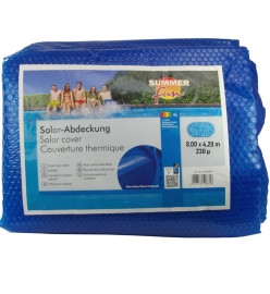 Summer Fun Couverture solaire de piscine d'été Ovale 800x420cm PE Bleu