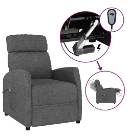 Fauteuil inclinable électrique Gris foncé Tissu