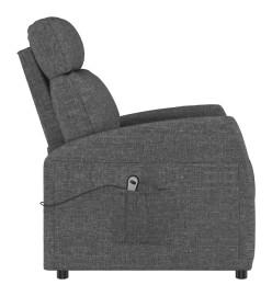 Fauteuil inclinable électrique Gris foncé Tissu