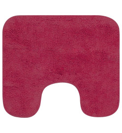 Jeu de tapis de salle de bain 3 pcs Tissu Fushsia