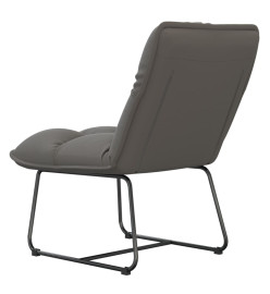 Chaise de détente avec cadre en métal Gris clair Velours