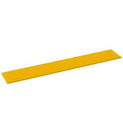 Panneaux muraux 12 pcs Jaune 90x15 cm Velours 1,62 m²