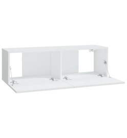 Meubles TV muraux 4 pcs Blanc 100x30x30 cm