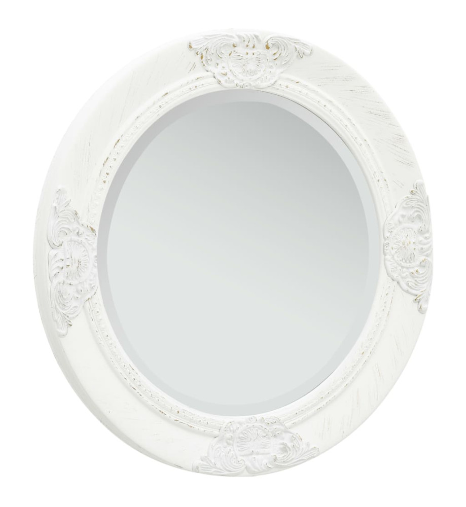 Miroir mural style baroque 50 cm Blanc