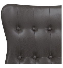 Chaise de relaxation Noir brillant Similicuir