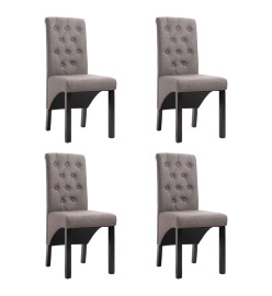 Chaises à manger lot de 4 taupe tissu