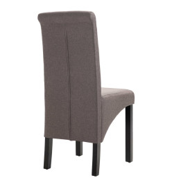 Chaises à manger lot de 4 taupe tissu